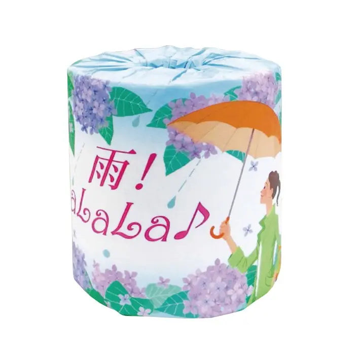 雨!LaLaLa♪トイレット1ロール, 梅雨イベント向け114mペーパー, 粗品・販促用