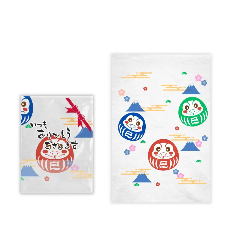 干支キッチンタオル 綿100% 300x400mm 名刺ポケット付デザイン袋入り