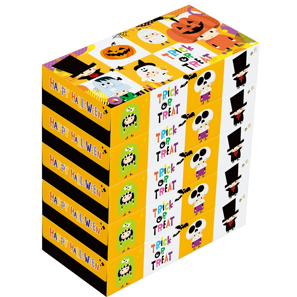 ハロウィンティッシュ100W5個組【単価438円(税込)】【60個】