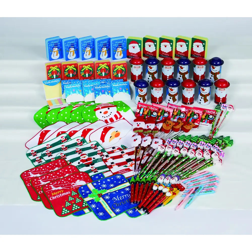 クリスマスグッズあれこれ120セット、35人用、サイコロ付き詰め合わせ