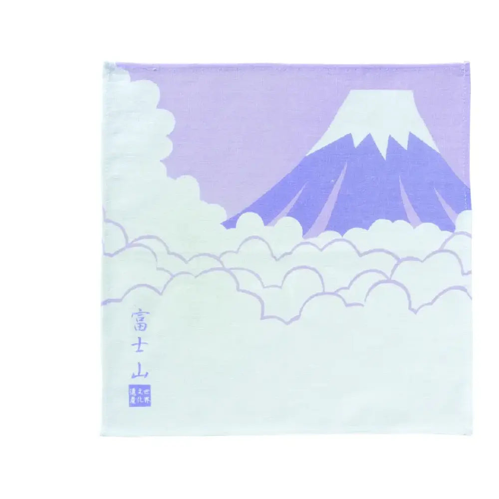 富士山 ふきん、30x30cm、綿・ポリエステル素材、富士山デザイン付き