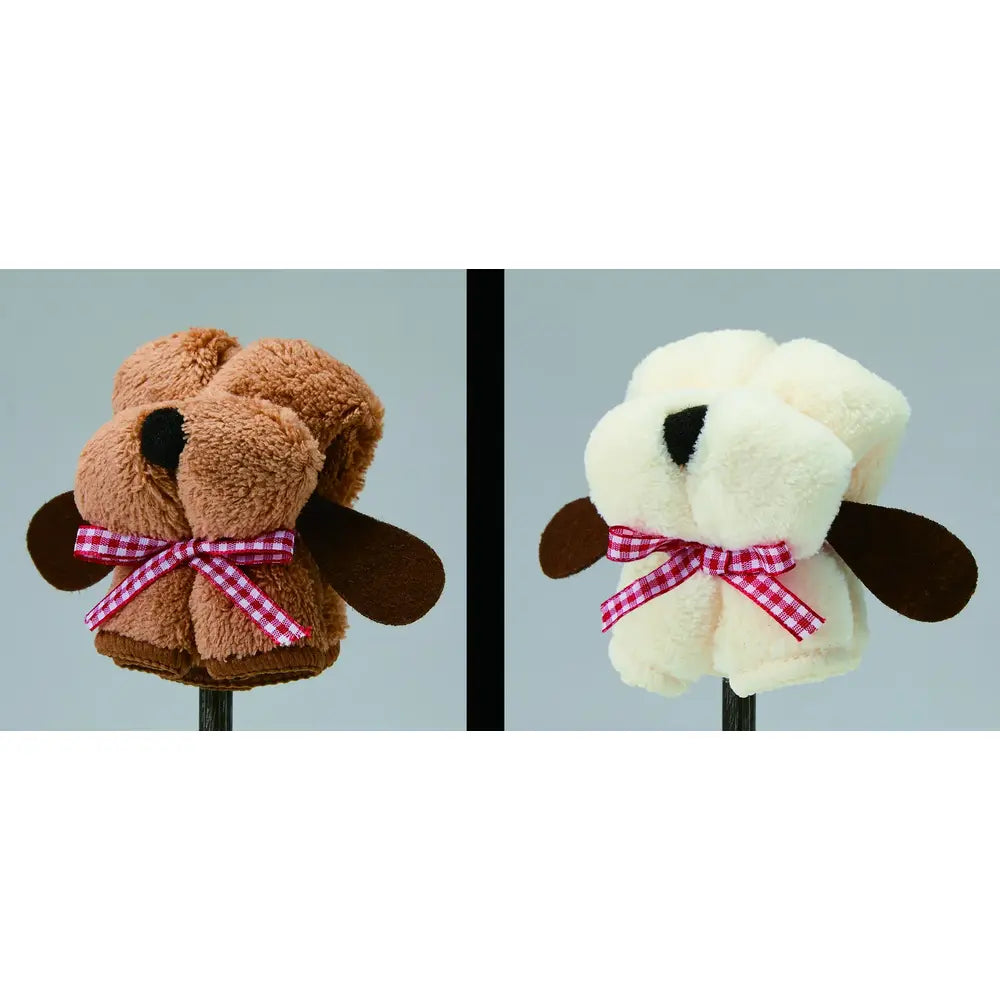 FUWARIわんわんタオルハンカチ、かわいい犬デザイン、ポリエステル製20cm