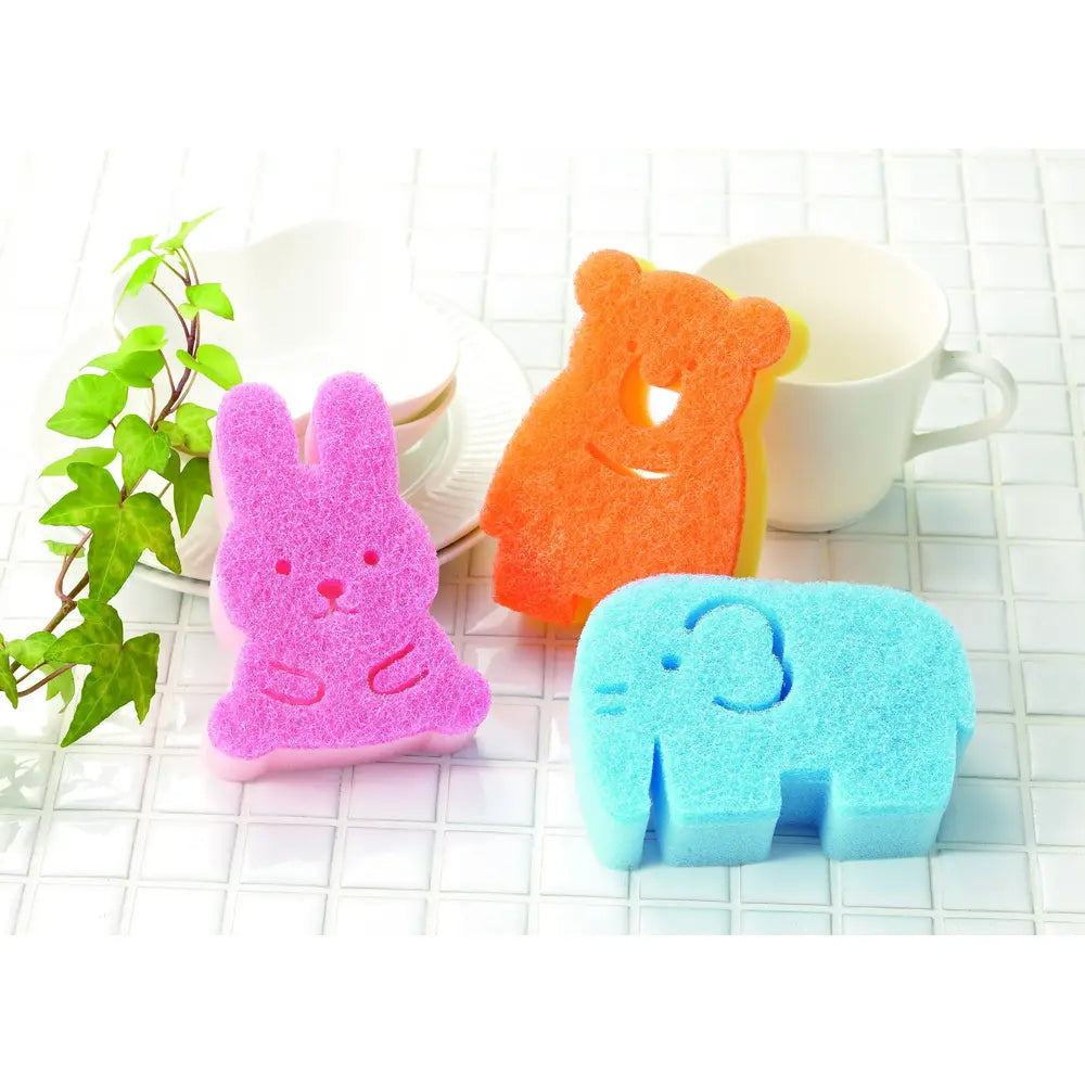 アニマルキッチンスポンジ、可愛い動物デザイン、ポリウレタン製掃除用具