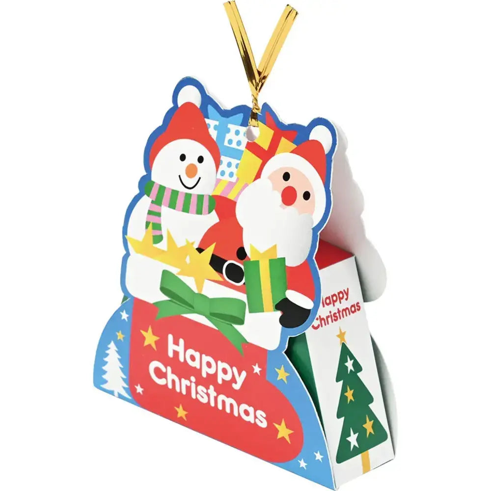クリスマスオーナメントケース(キャンディ5粒入・シール付)華やかなデザイン