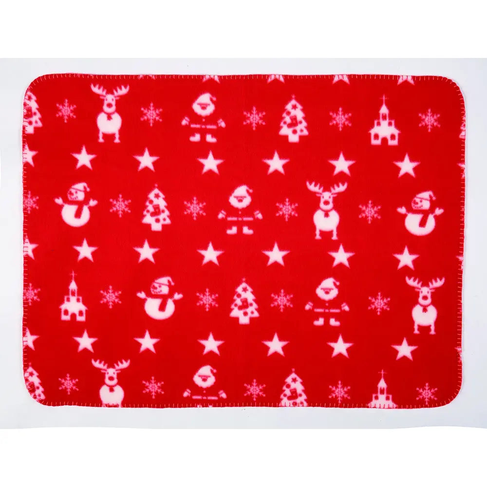 クリスマスブランケット、暖かいポリエステル製90×70cm、2色デザイン