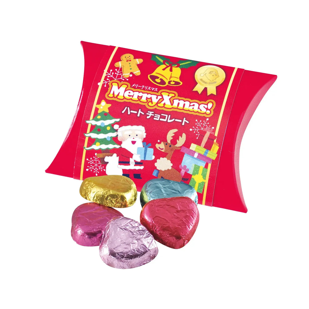 "クリスマス チョコレート、ハート型、可愛いパッケージ、プチギフトに最適"