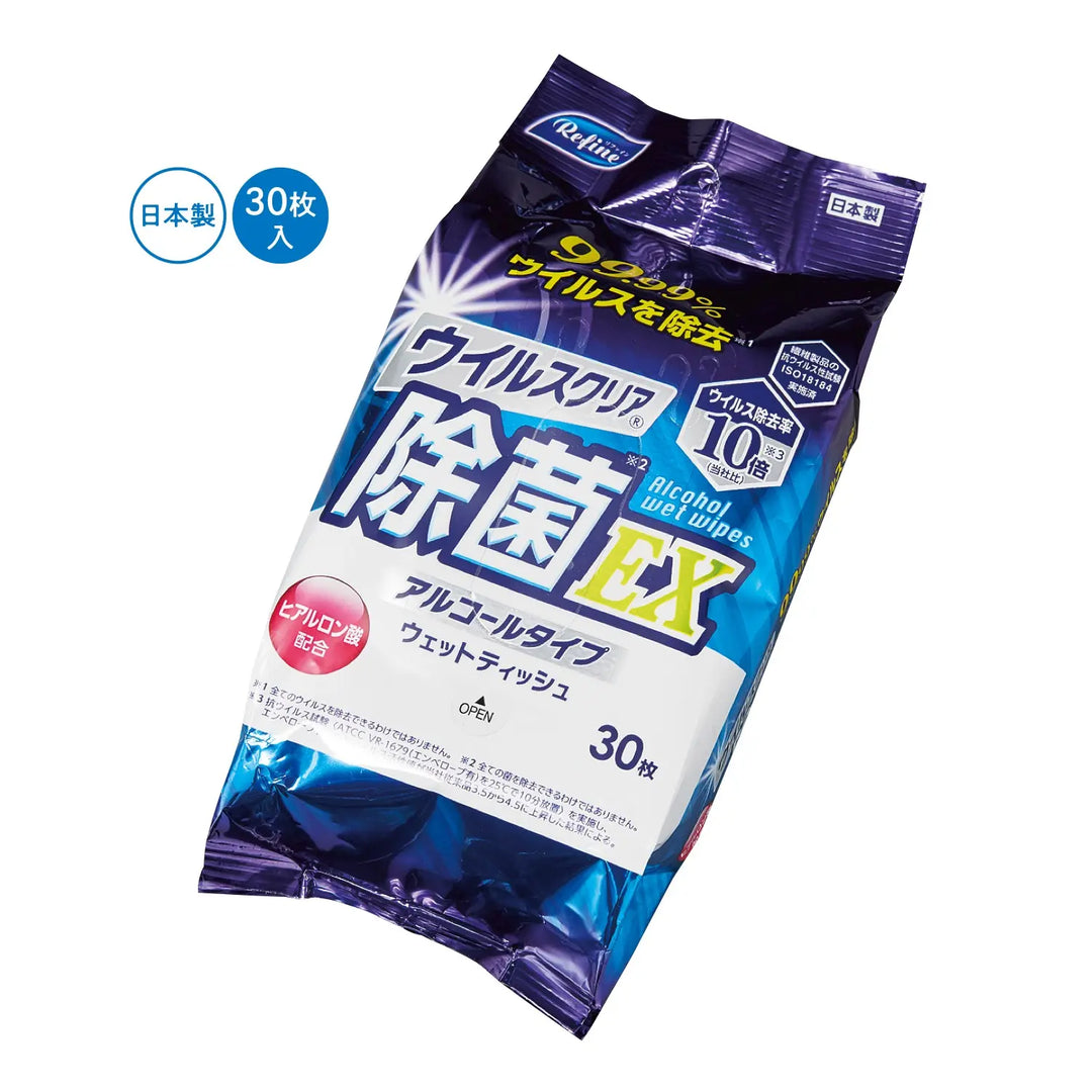 リファイン ウイルスクリア除菌EX アルコールウェットティッシュ30枚入