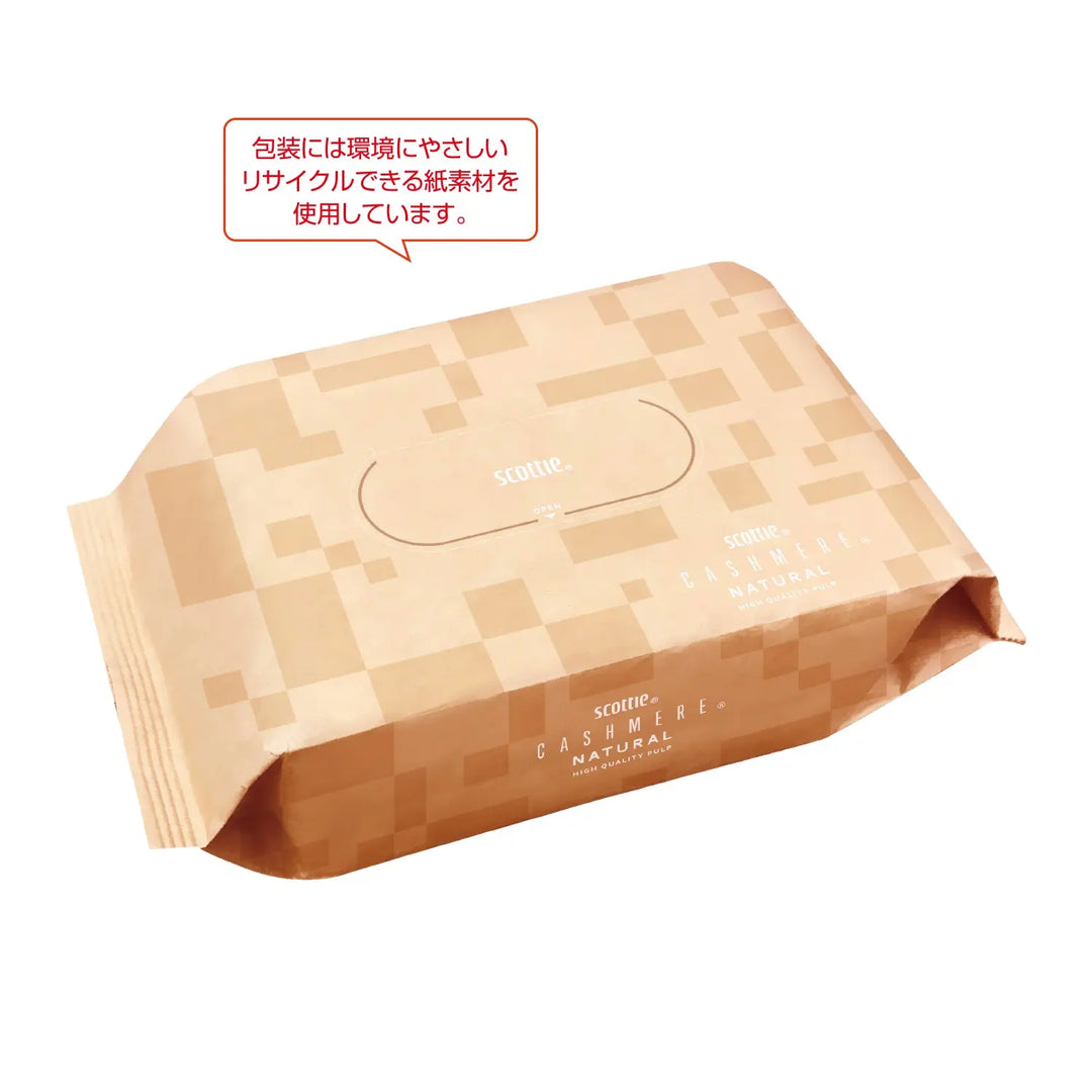 スコッティ NATURALカシミヤティシュー50W 脱プラスチック素材 日本製 便利なコンパクトサイズ
