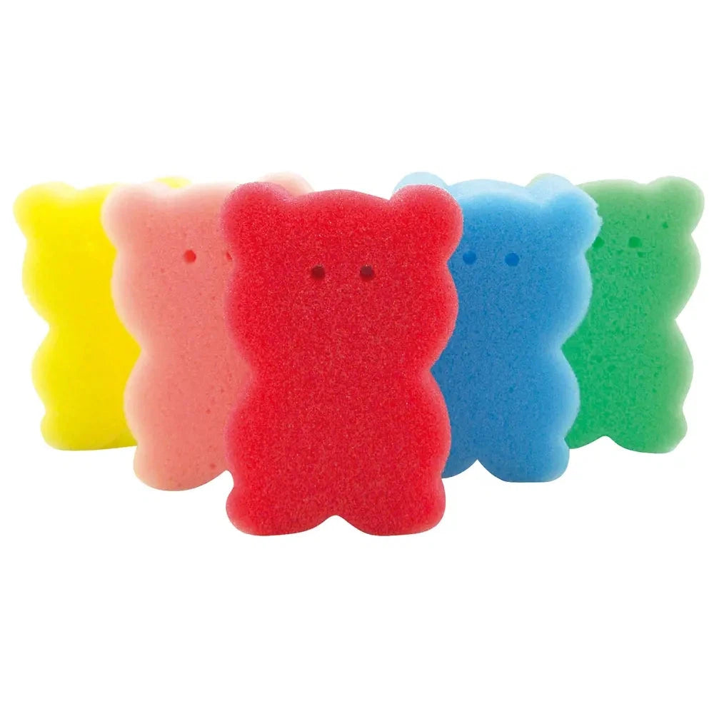 クマさんスポンジ1個、膨らむウレタン素材のかわいいキャラクタースポンジ