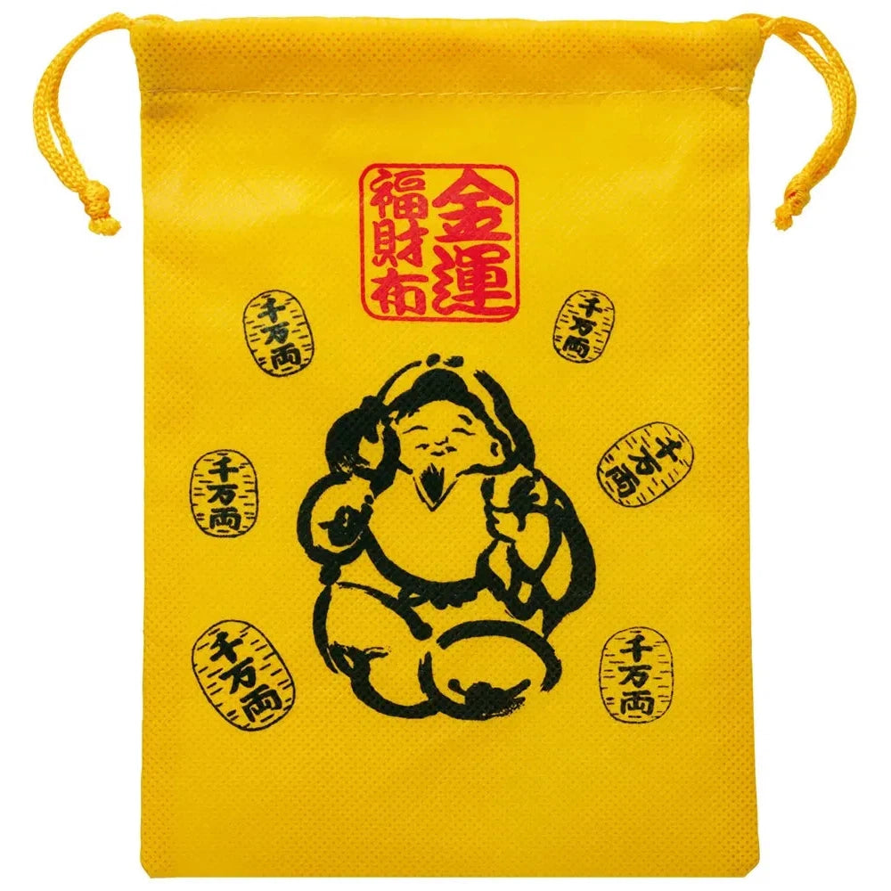 縁起物巾着1枚(大黒様)、不織布製で福を呼び込む約15.5×22cmの袋
