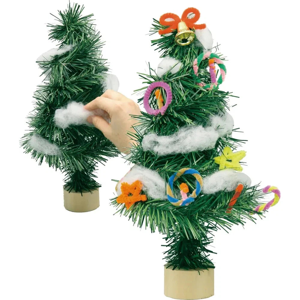 クリスマスツリー作りキット、ミニツリー用素材セット、簡単DIY用