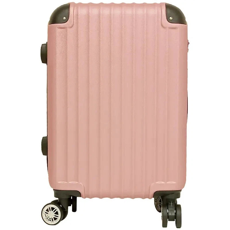 軽量コンパクトなピンクのスーツケース37L、ABS樹脂素材、1-2泊用