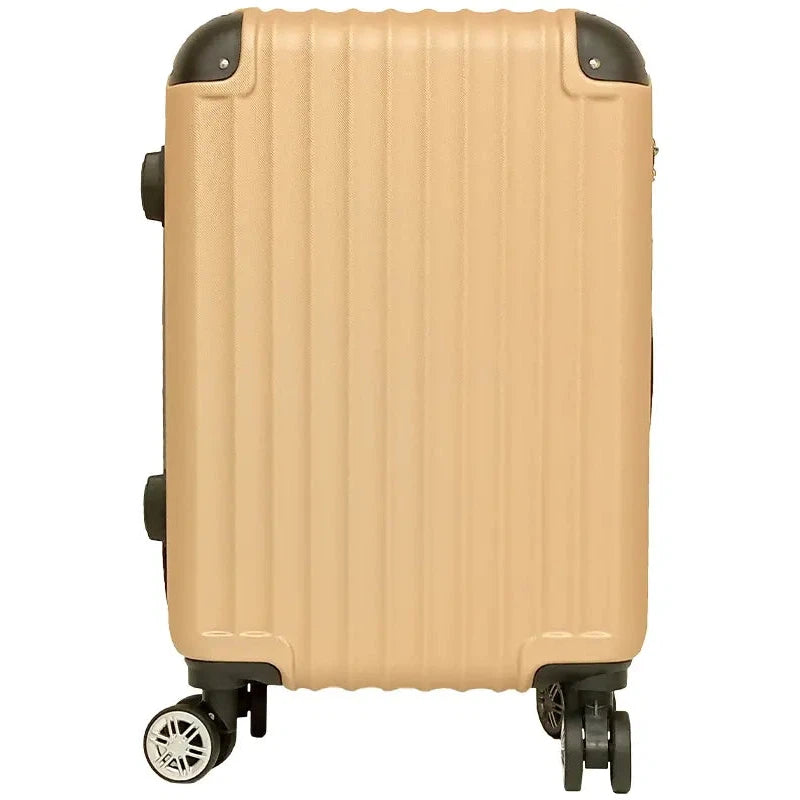 スーツケース37L ベージュ 軽量ABS樹脂 1泊~2泊用 コンパクトデザイン