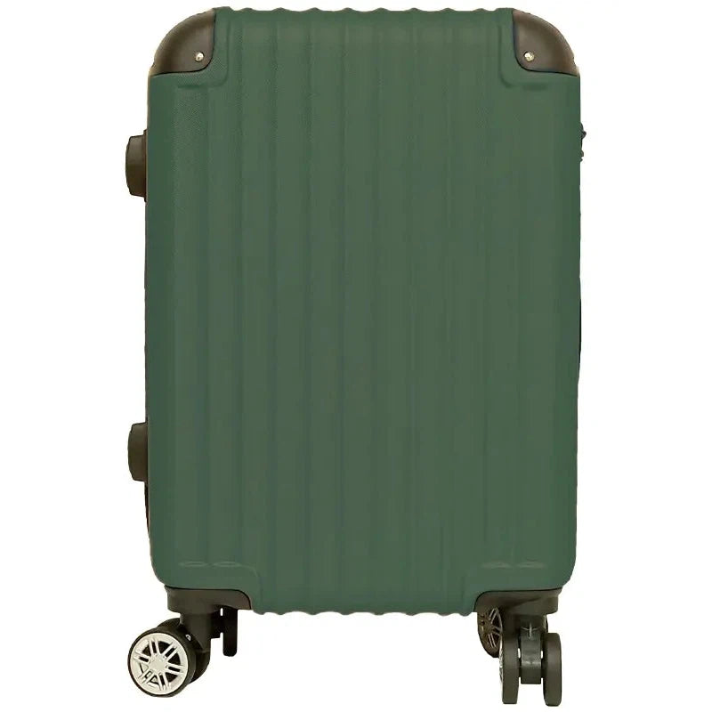 スーツケース37L グリーン 軽量ABS樹脂素材 1泊~2泊用 コンパクトデザイン