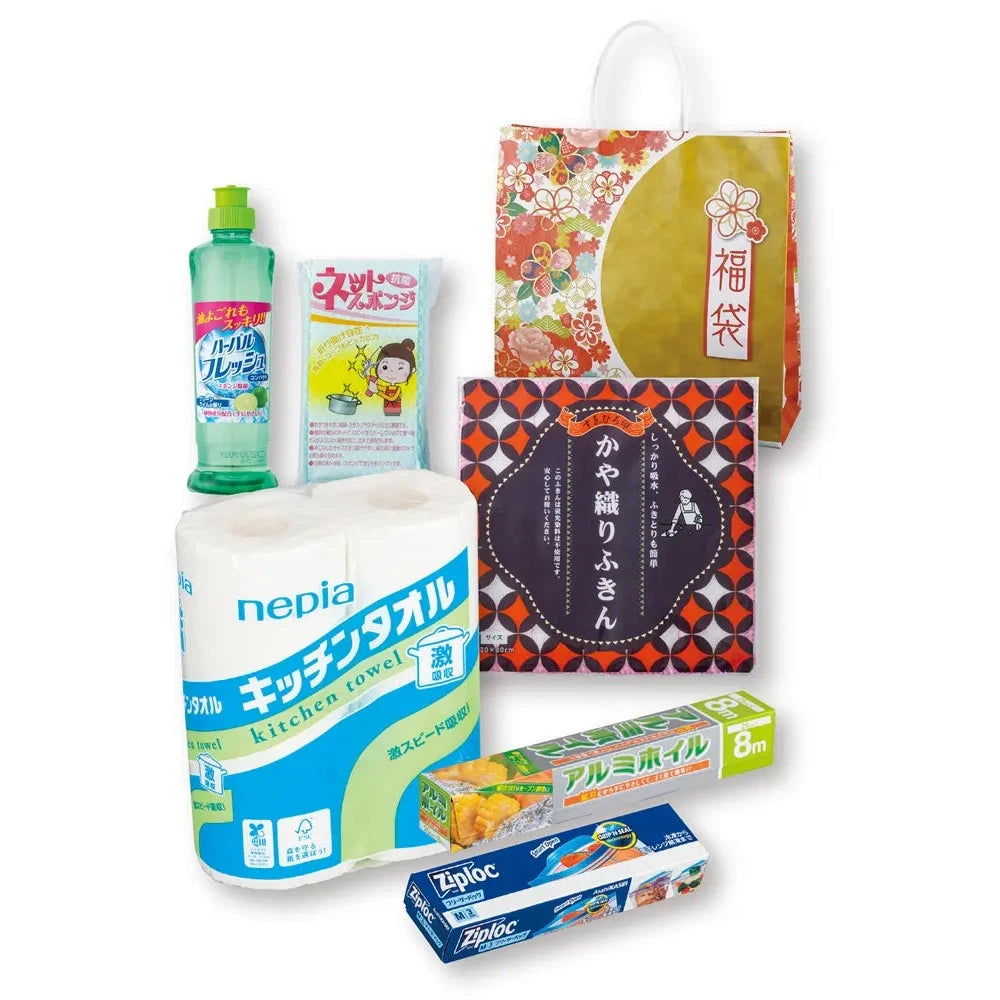 華福袋キッチン6点セット:実用的な日用品セット,福袋パッケージ入り