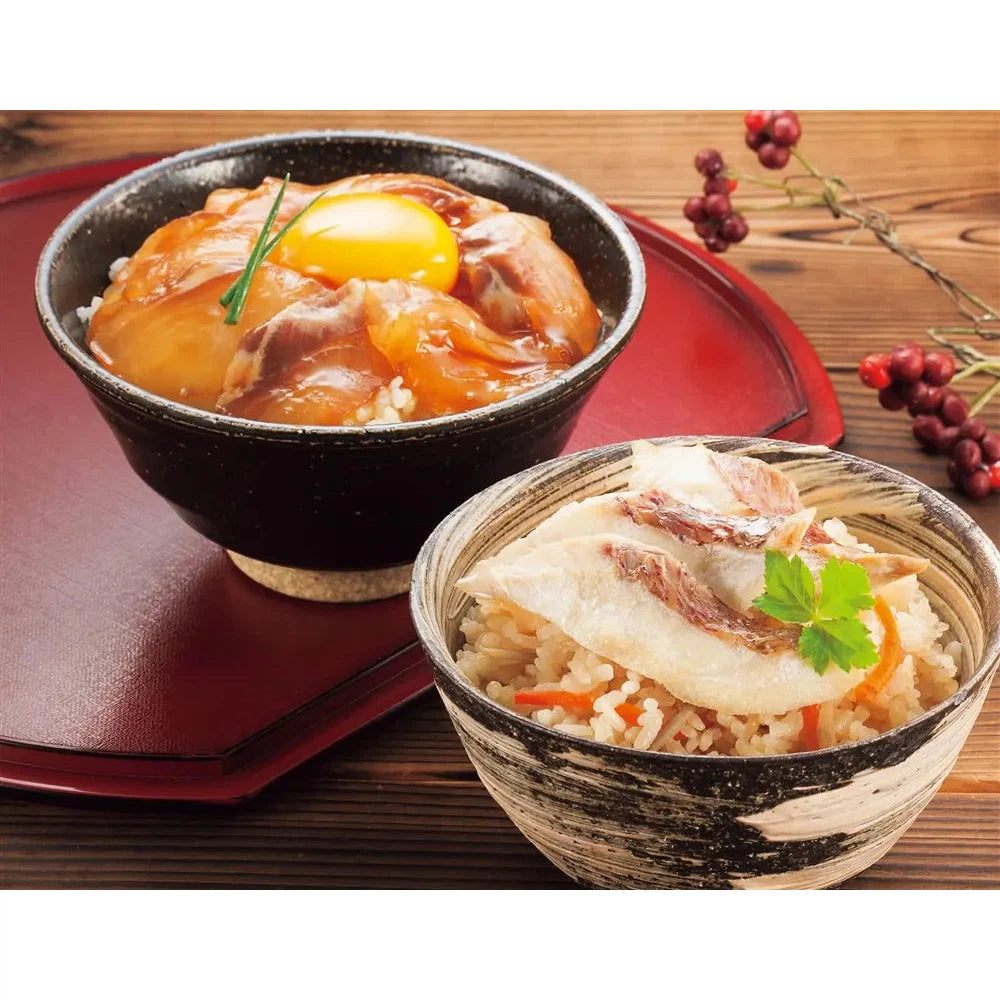 炊き込み鯛飯・刺身鯛飯食べ比べセット、冷凍保存で2種類の鯛飯を堪能