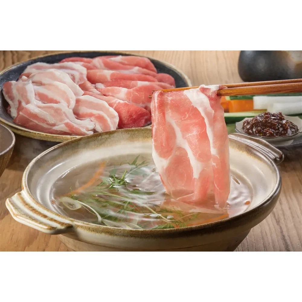 鹿児島黒豚しゃぶしゃぶギフトセット、肩ロースとバラ肉、味噌付き