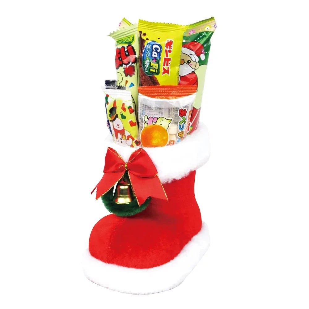 クリスマスブーツ、暖かみのある布製デザイン、クリスマス用詰合せギフト