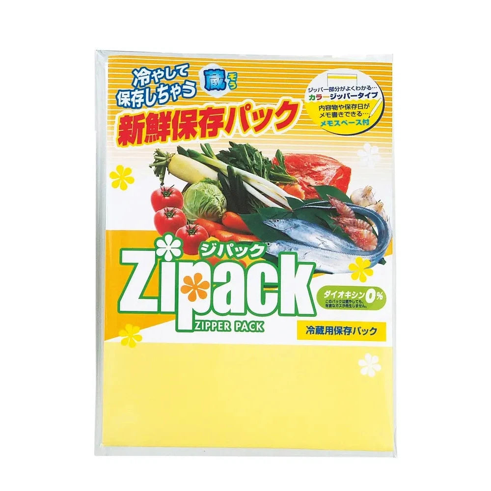 ジパック新鮮保存パック3枚セット、17×24cm、ポリエチレン製フリーザーパック
