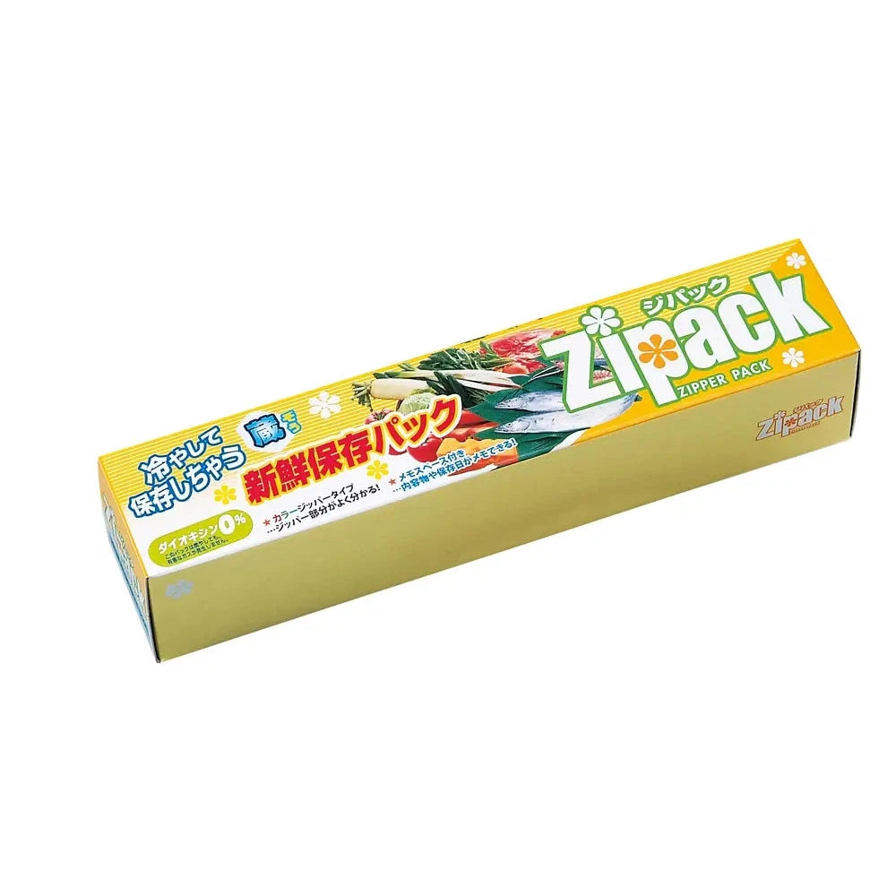 ジパック新鮮保存パック5枚BOX、ポリエチレン素材の野菜保存用フリーザーパック