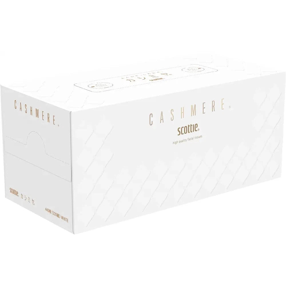 "スコッティカシミヤ220W 高品質ティッシュ, クレシア製, パッケージサイズ24.8x12.1x10.8cm"