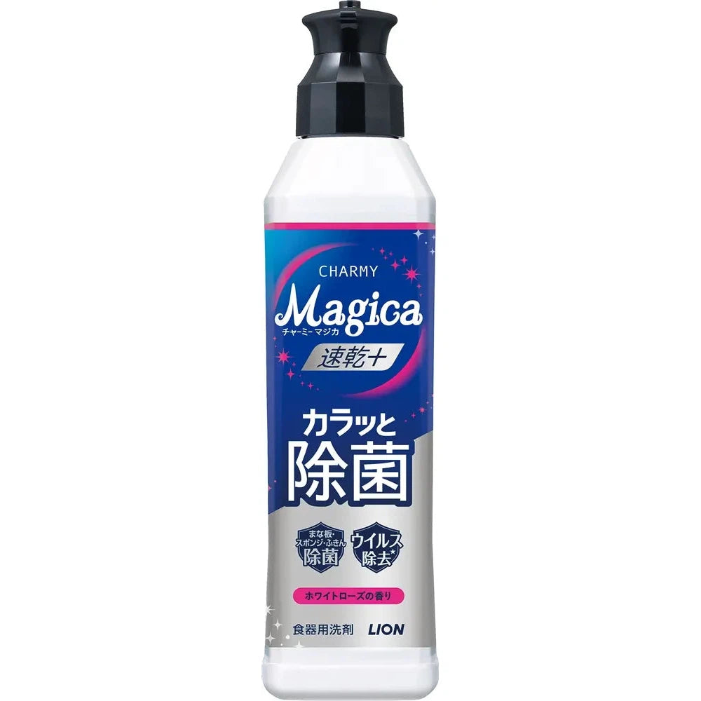 "CHARMY Magica 220ml, 速乾+除菌, ホワイトローズ香り, 食器用洗剤"