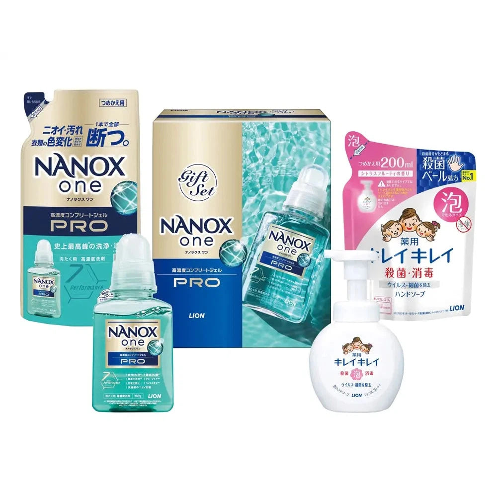 NANOX one PROギフト4点セット 衣料用洗剤とハンドソープの実用的ギフト