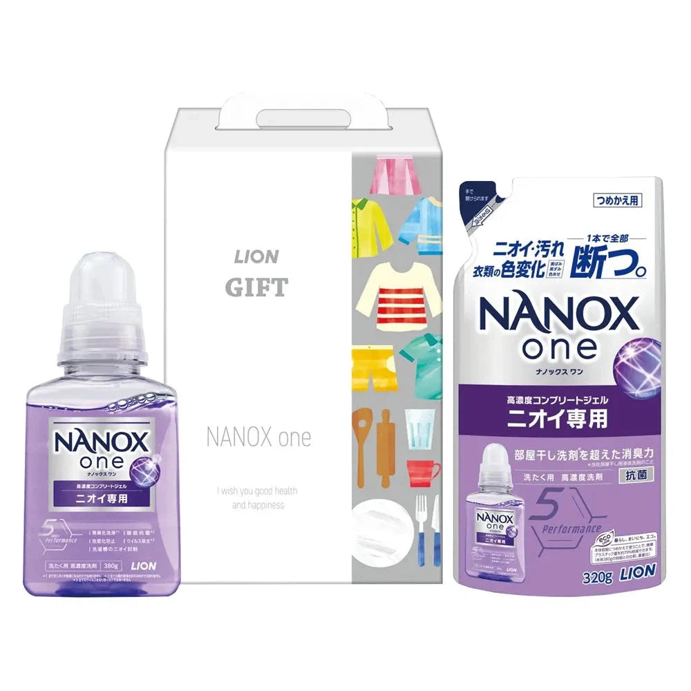 "ライオンプチギフトNANOXoneニオイ専用洗剤セット 化粧箱入り"