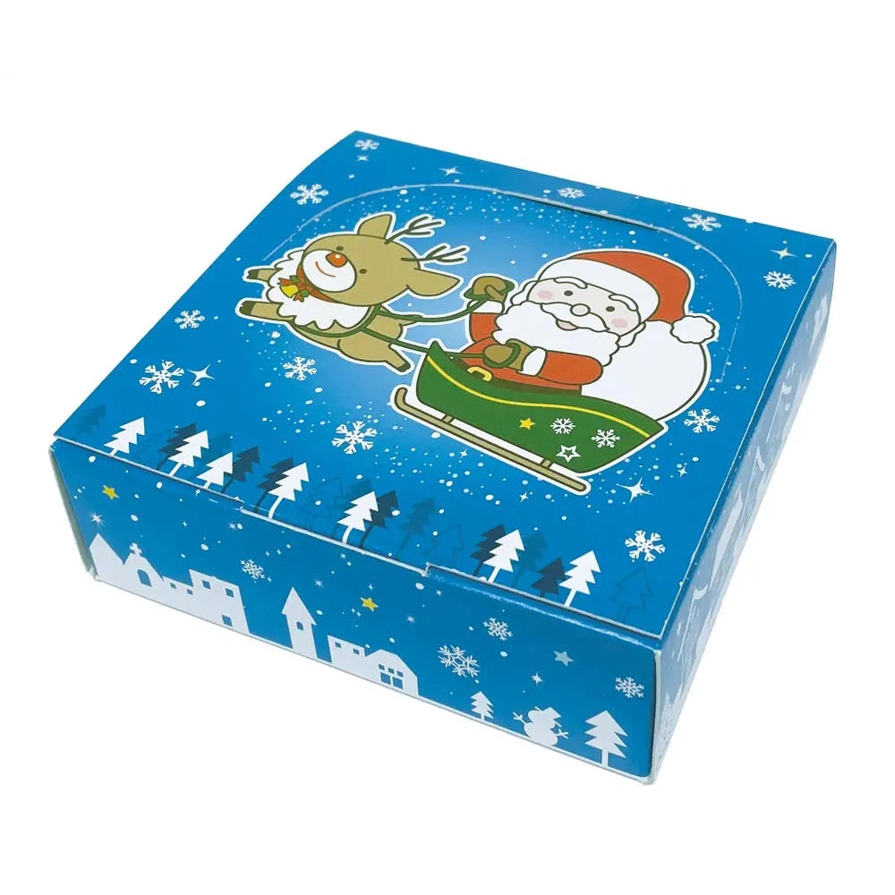 かわいいクリスマスデザインのスリムなクリスマスBOXティッシュ20W