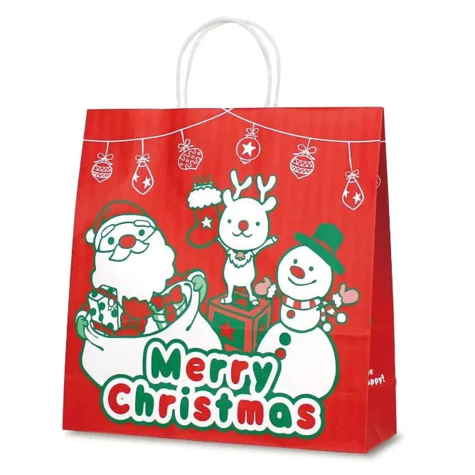 手提げ紙袋 クリスマスバスケット 中サイズ 紙製 日本製 32x11x33cm
