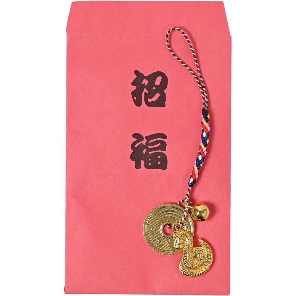 干支根付け（5玉、鈴付）、縁起物で幸運を呼ぶ12cmのカラフルチャーム