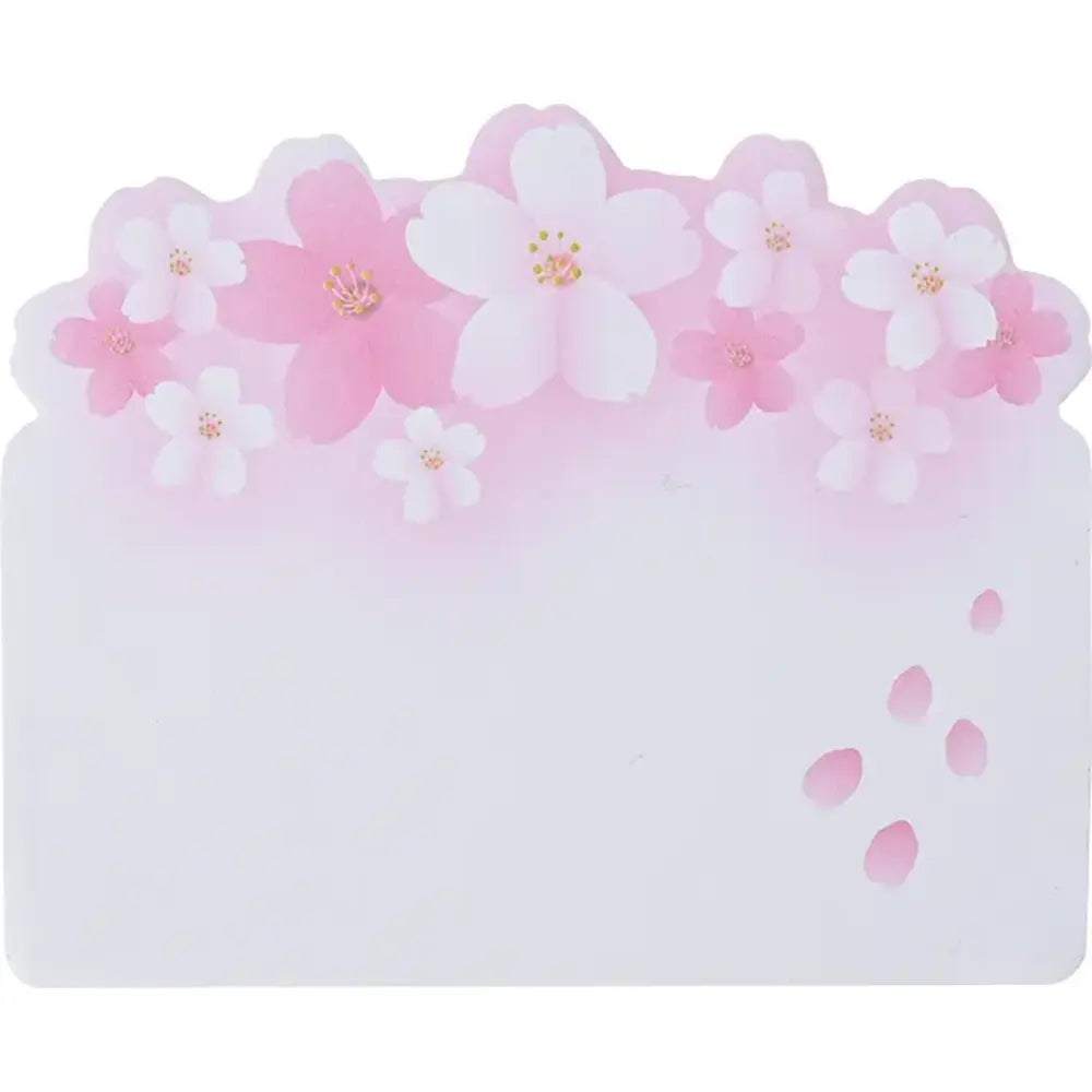 さくらダイカットふせん（20枚入）、花形デザイン、紙製、約8×6.5cm
