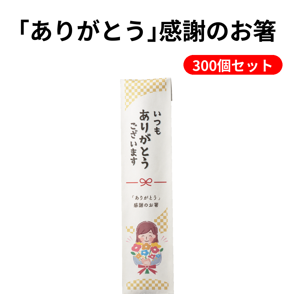 ｢ありがとう｣感謝のお箸 300個セット