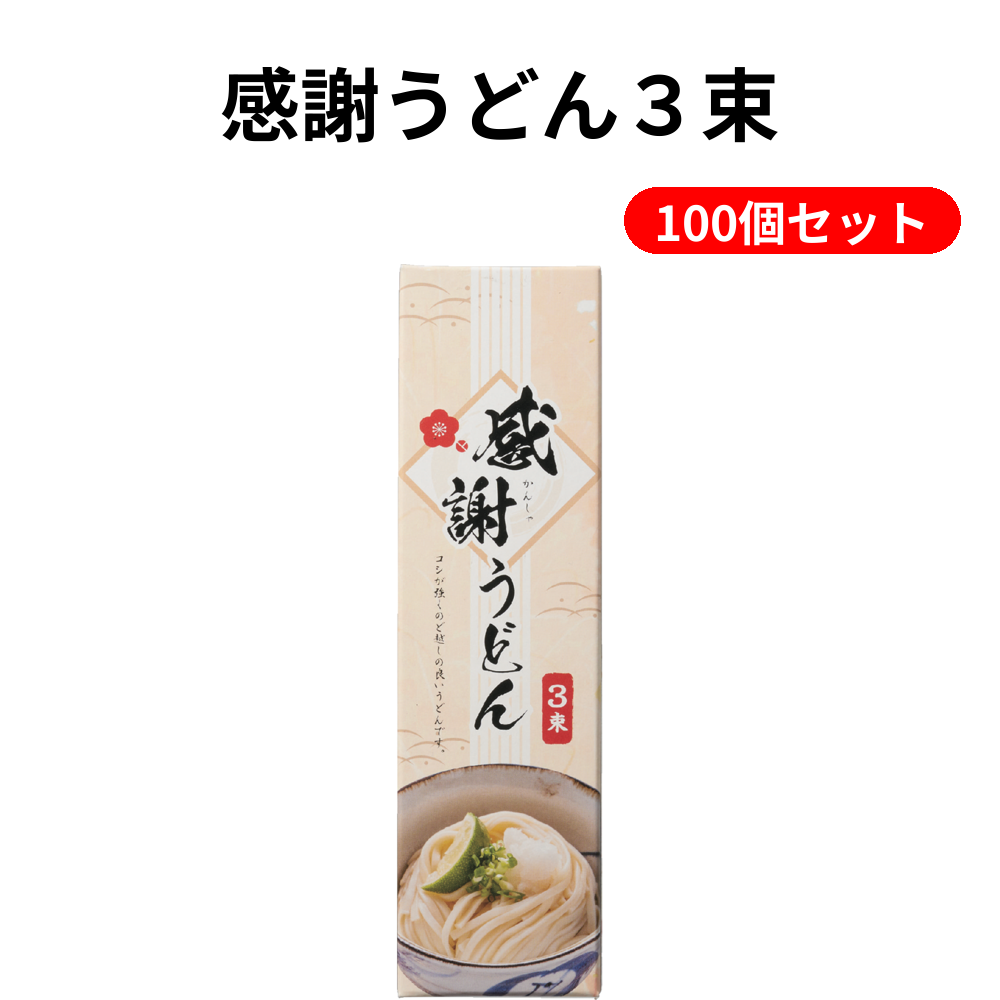 感謝うどん３束 100個セット