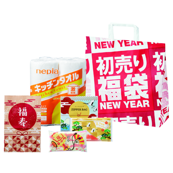 初売り福袋 イチ押し!日用品5点セット 2026【単価438円(税込)】【24個】