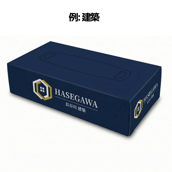 例: 建築ボックスティッシュ150W(窓なし・グロスなし)