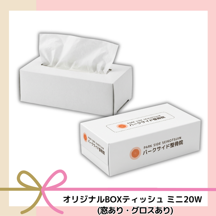 オリジナルBOXティッシュミニ20W(窓あり・グロスあり)