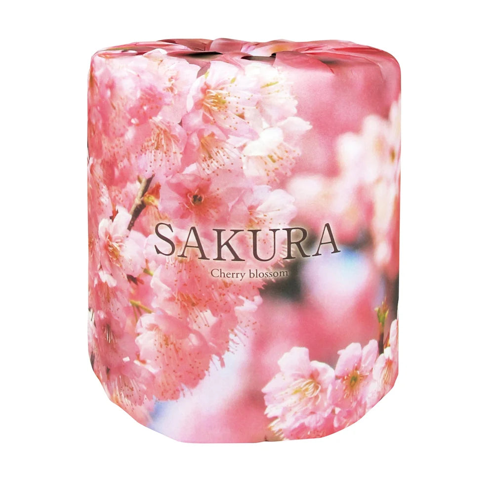 桜プリントトイレットロールダブル（30ｍ）、春の華やかさを演出する不織布製品